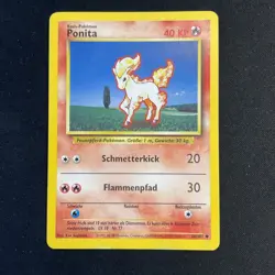 Pokemon Card German 60/102 Ponita Common Base Set 1999 LP - Image 1