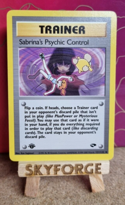 Sabrina's Psychic Control Gym Challenge 121/132 1st Edition Pokemon Card. - Image 1