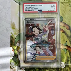 PSA 9 MINT Candice Full Art Silver Tempest Trainer Pokemon Card 189/195 - Image 1