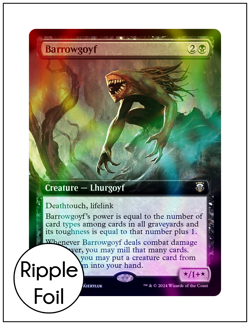 1x Barrowgoyf, Ripple Foil, Modern Horizons 3 Commander, MTG NM - Image 1