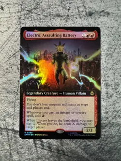 Electro, Assaulting Battery (Extended Art) Marvel's Spider-Man (0260) FOIL - MTG - Image 1