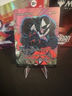 Savage Beating (Borderless) Marvel Universe Eternal-Legal FOIL NM - Image 1