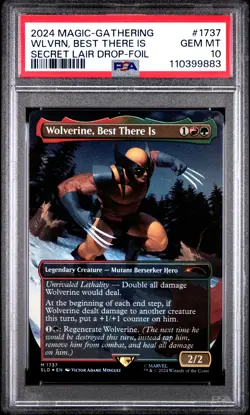 2024 MAGIC: THE GATEHRING SECRET LAIR DROP FOIL WOLVERINE, BEST THERE IS PSA 10 - Image 1