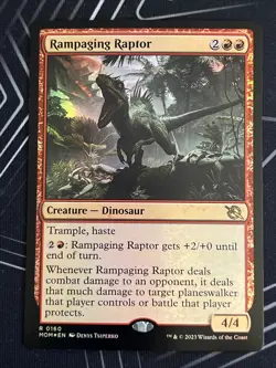 1x Foil Rampaging Raptor (160) March of the Machine NM MTG Magic x1 MKE - Image 1