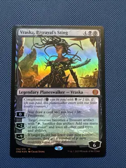 MTG Vraska, Betrayal's Sting - Phyrexia: All Will Be One (ONE) NM Foil - Image 1