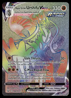 Rapid Strike Urshifu VMAX (Secret) NM 169/163 SWSH05: Battle Styles Pokemon Card - Image 1