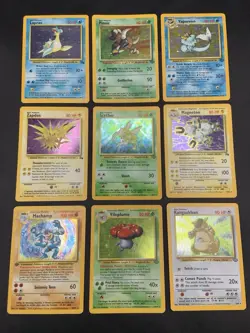 Vintage Holo Rare Pokemon TCG WOTC 1999 Base Set, Fossil, Jungle, Scyther Pinsir - Image 1