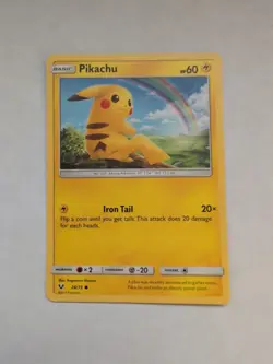 Pokemon TCG Pikachu 28/73 Shining Legends Common NM - Image 1