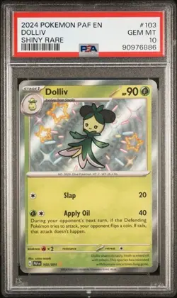 PSA 10 2024 POKEMON PAF EN-PALDEAN FATES #103 DOLLIV SHINY RARE - Image 1