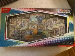 Pokemon Scarlet&Violet Prismatic Evolutions Lucario&Tranitar Premium SEALED NEW - Image 1