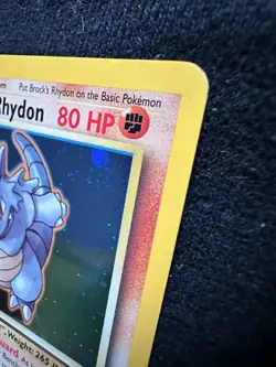 Brock's Rhydon 2/132 Unlimited Rare Holo Gym Heroes Pokemon TCG NM-LP - Image 3