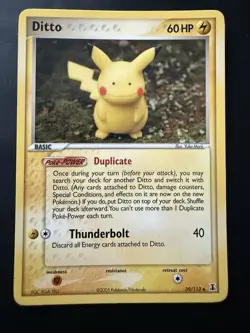 Pokemon Delta Species EX Ditto [Pikachu] - 39/113 - Uncommon - VLP/NM - Image 1