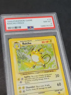 1999 Pokemon Game #14 Raichu-Holo Base Set PSA 8 NM-MT - Image 4