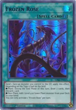 Yugioh! Frozen Rose (Purple) - LDS2-EN119 - Ultra Rare - 1st Edition Near Mint, - Image 1