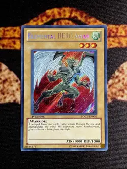 🔥YUGIOH • ELEMENTAL HERO AVIAN • SECRET RARE • LCGX-EN002 • 1st EDITION • NM🔥 - Image 1