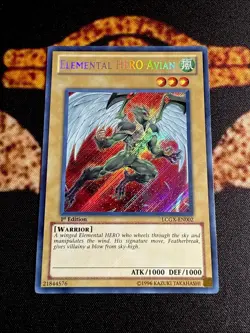 🔥YUGIOH • ELEMENTAL HERO AVIAN • SECRET RARE • LCGX-EN002 • 1st EDITION • NM🔥 - Image 2