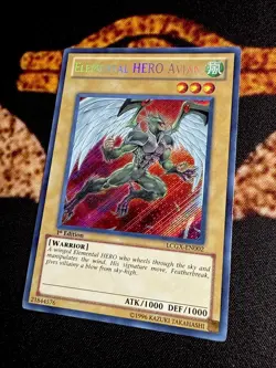 🔥YUGIOH • ELEMENTAL HERO AVIAN • SECRET RARE • LCGX-EN002 • 1st EDITION • NM🔥 - Image 3