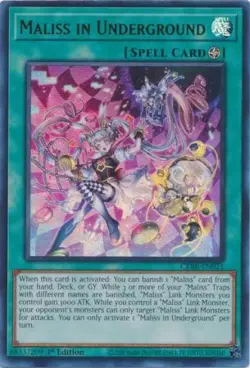 Yugioh! LP Maliss in Underground - CRBR-EN021 - Ultra Rare - 1st Edition Lightly - Image 1