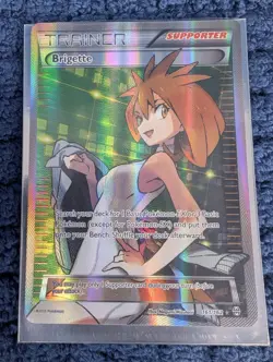 Pokemon XY Breakthrough Brigette TCG Card 161/162 Full Art Holo English Edition - Image 1