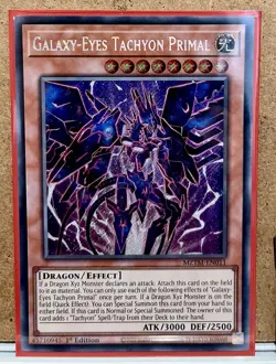 Galaxy-Eyes Tachyon Primal Secret Rare 1st Ed Mint Yu-Gi-Oh! Card [MZTM-EN011] - Image 1