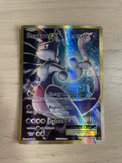 Pokemon TCG -Heavily Played Mewtwo EX 103/108 Ultra Rare Holo Card Evolutions XY - Image 1