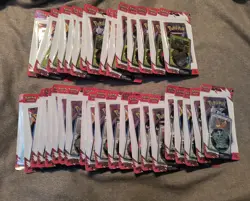 (36) Pokemon Destined Rivals Blister Packs 21 Eevee + 15 Zarude Promo Cards - Image 1