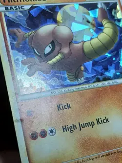 HP Hitmonlee HGSS25 Black Star Promo Cracked Ice Holo Pokemon Card - Image 2