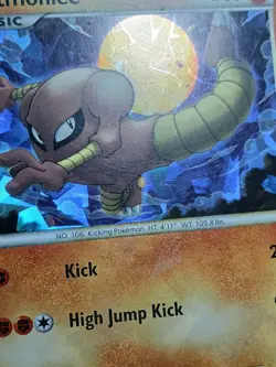 HP Hitmonlee HGSS25 Black Star Promo Cracked Ice Holo Pokemon Card - Image 4
