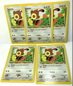 Sentret 63/75 Neo Discovery Set Common Pokemon Card Unlimited - Image 1
