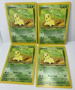 CHIKORITA 54/111 Neo Genesis Common Pokemon Card Unlimited 4 - Image 2