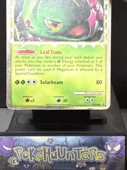 Pokemon Card Meganium Prime HGSS08 Holo Black Star Promo Played - Image 3