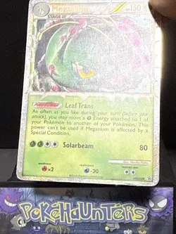 Pokemon Card Meganium Prime HGSS08 Holo Black Star Promo Played - Image 4