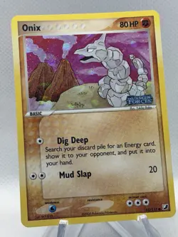 Pokemon Card Onix EX Unseen Forces Reverse Holo 65/115 - Image 1