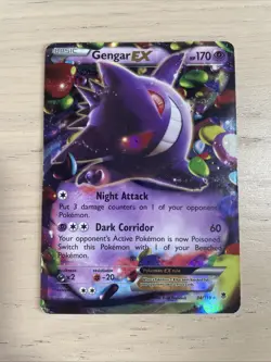 Gengar EX - Heavily Played - 34/119 - Pokemon Phantom Forces XY Ultra Rare Card - Image 1