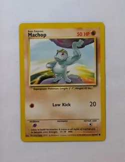 💎NM+ 4th UK Print Machop #52/102 Base Set Pokemon Card 1999-2000 WOTC TCG PSA - Image 2