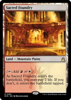MTG English Sacred Foundry NM Foil Ravnica Remastered - Image 1