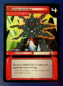 MegaMan NT Warrior 2004 TCG Card EVENT Card # 3R82 DELETION INEVITABLE FOIL - Image 1