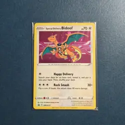 2021 Pokemon Special Delivery Bidoof SWSH177 Black Star Promo Card SEALED - Image 1
