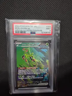 Pokemon TCG Iron Leaves EX 203/162SV05: Temporal Forces Holo Card PSA 9 - Image 1