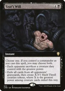 Szat's Will - Extended Art Commander Legends LP MTG - Image 1