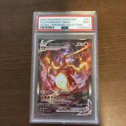 2022 POKEMON SWSH BLACK STAR PROMO #261 FULL ART/CHARIZARD VMAX PSA 9 - Image 1