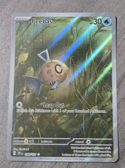 Feebas 198/191 IR Illustration Rare Holo Pokemon 2024 Surging Sparks NM - Image 1