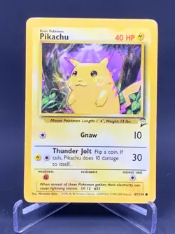Pokemon Base Set 2 Pikachu 87/130 Non Holo MP - Image 1