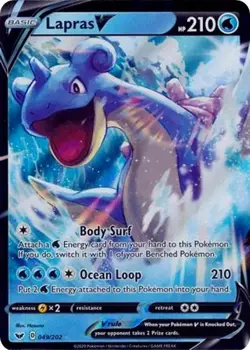Lapras V (#049/202) - Holofoil SWSH - Sword & Shield Base Set LP Pokemon - Image 1