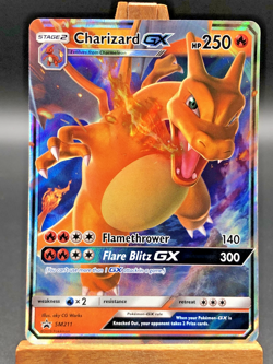 Pokemon Hidden Fates Charizard Glurak GX Black Star Promo English SM211 NM-MT - Image 1
