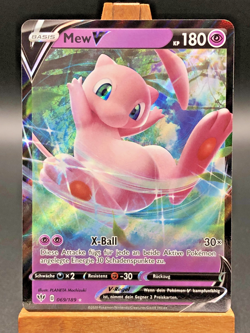 Pokemon Flammende Finsternis Mew V Full Art Holo Deutsch German 069/189 NM-MT - Image 1