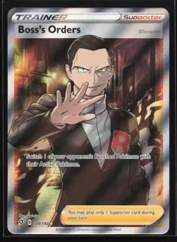 Pokemon Boss's Orders 189/192 Rebel Clash Ultra Rare Full Art Holo NM - Image 1