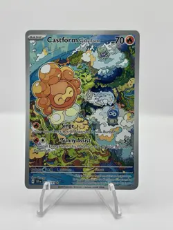 Castform Sunny Form 195/191 Sv08: Surging Sparks Holo Pokemon - Image 1