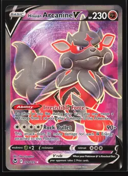 Pokemon Hisuian Arcanine V 179/195 Silver Tempest Ultra Rare Full Art Holo NM - Image 1