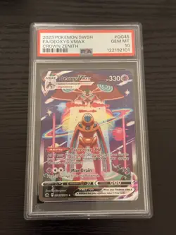 2023 POKEMON SWORD & SHIELD CROWN ZENITH #GG45 FULL ART/DEOXYS VMAX PSA 10 - Image 1